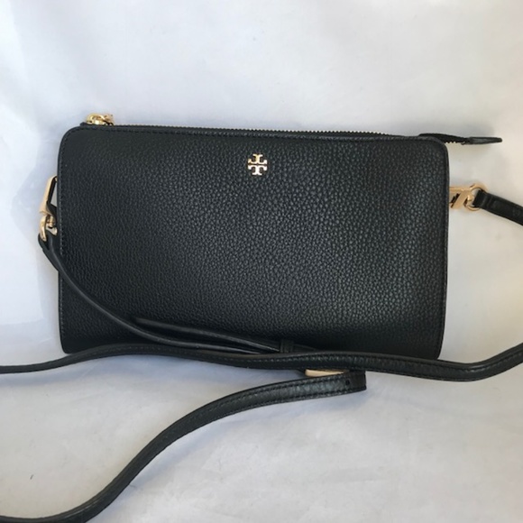39640 Tory Burch Robinson Continental Wallet Black - Picture 2 of 6